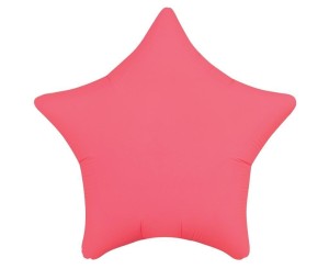BALON FOLIOWY GWIAZDA FLUOR CZERWONY 46CM