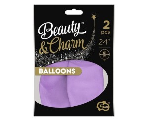BALONY BEAUTY&CHARM MAKARONOWE LAWENDA 61CM 2SZT