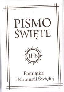 PISMO ŚWIĘTE W ETUI BIAŁE - I KOMUNIA ŚW.