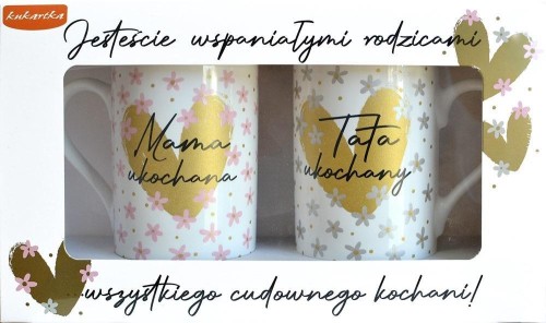 Kubek komplet Mama/Tata, Kukartka