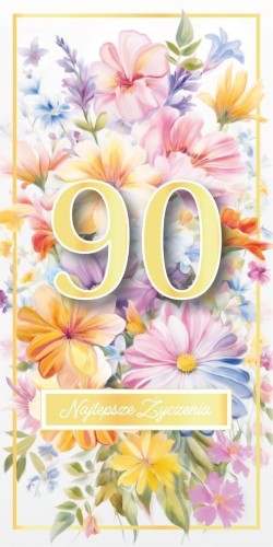 Karnet Urodziny 90