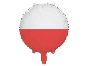 BALON FOLIOWY FLAGA POLSKI 35CM