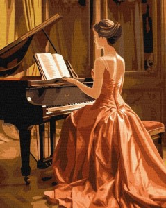 MALOWANIE PO NUMERACH - WSPANIAŁY PIANISTA 40X50CM