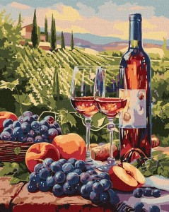 MALOWANIE PO NUMERACH - WINO OWOCOWE 40X50CM