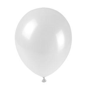 BALONY METALIZOWANE BIAŁE 25CM 100SZT