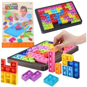 GRA TETRIS POP-IT UKŁADANKA PUZZLE 3W1 27EL