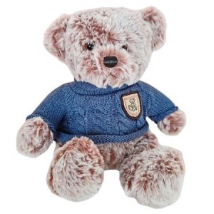 MASKOTKA PRZYTULANKA SZARA 21CM, LEANTOYS