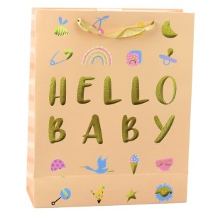 TORBA PREZENTOWA HELLO BABY 32X26X10CM, LEANTOYS
