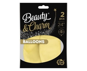 BALONY BEAUTY&CHARM MAKARONOWE WANILIOWE 61CM 2SZT