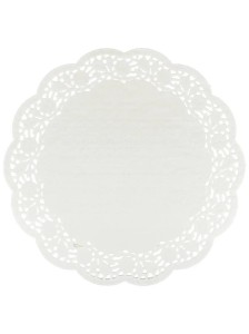 SERWETKI DEKORACYJNE BIAŁE FSC ŚR. 36CM 12SZT