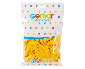 BALONY PASTELOWE CIEMNOŻÓŁTE 30CM 100SZT