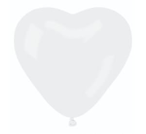 BALONY CR17 PASTELOWE BIAŁE SERCA 50SZT