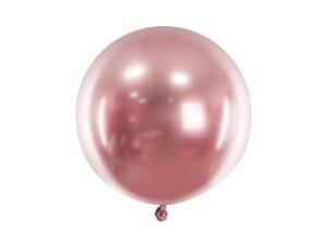BALON OKRĄGŁY GLOSSY RÓŻOWE ZŁOTO 60CM