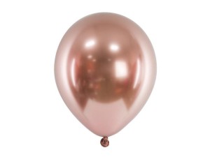 BALONY GLOSSY RÓŻOWE ZŁOTO 46CM 5SZT