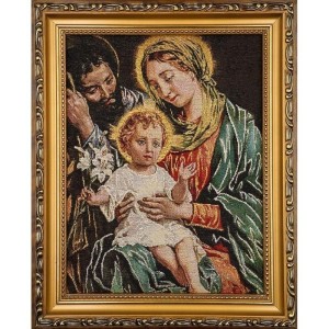 OBRAZ HAFTOWANY ŚW. RODZINA 22X27,5CM