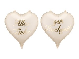 BALONY FOLIOWE SERCA ALLES LIEBE ZUR HOCHZEIT 45CM