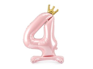 STOJĄCY BALON FOLIOWY 4 JASNY RÓŻ 84CM