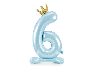 STOJĄCY BALON FOLIOWY 6 BŁĘKITNY 84CM