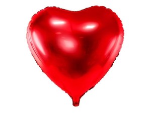 BALON FOLIOWY SERCE 45CM CZERWONY