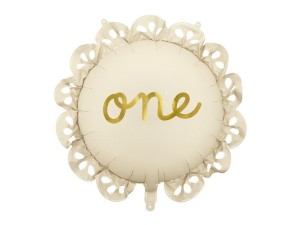BALON FOLIOWY PASTYLKA Z FALBANKĄ ONE 51,5X51,5CM
