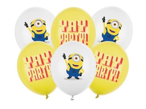 Balony Strong Minionki z nadrukiem 30cm 6szt