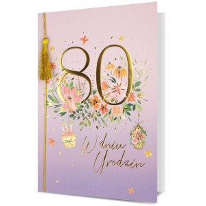 KARNET B6 URODZINY 80