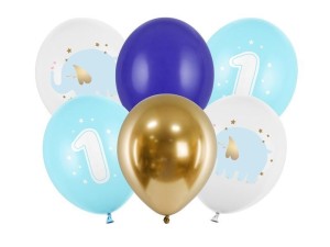 BALONY ROCZEK PASTEL LIGHT BLUE 30CM 6SZT