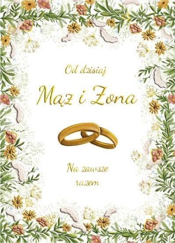 Pudełko Pamiątkowe Ślub kwiaty boho