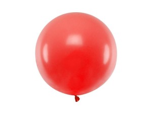 BALON OKRĄGŁY PASTEL POPPY RED 60CM