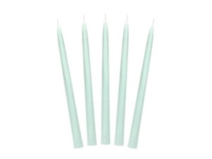 ŚWIECA STOŻKOWA MATOWA SZAŁWIOWY 24CM 10SZT