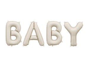 BALON FOLIOWY BABY BEŻOWY 140X43CM