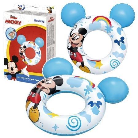 Koło dmuchane Mickey Mouse z uszami niebieskie