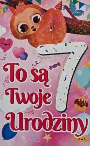 KARNET URODZINY 7 DZIEWCZYNKA