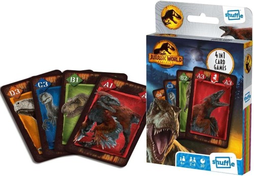 Karty do gry Jurassic World 4w1, Cartamundi