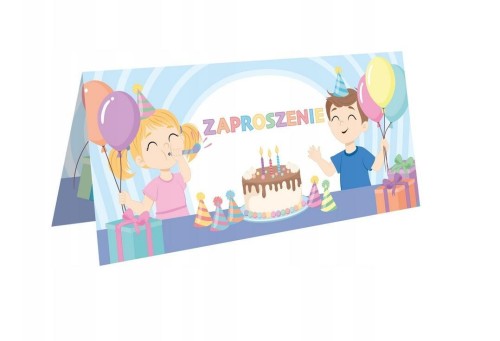 Zaproszenie na urodziny - Przyjęcie (10szt)