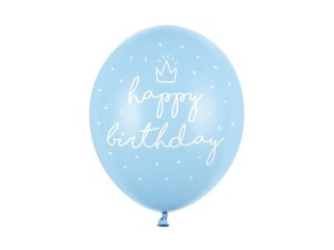 BALONY BABY BLUE 30CM 6SZT