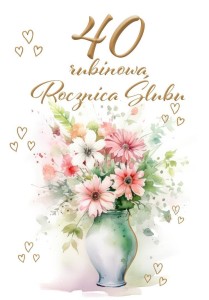KARTKA OKOLICZNOŚCIOWA ROCZNICA ŚLUBU 40