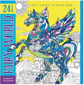 KOLOROWANKA ANTYSTRESOWA 200X200 12 FAIRY WORLD