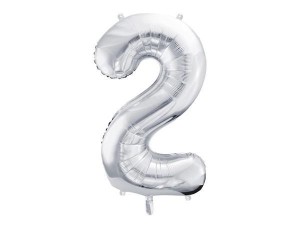 BALON FOLIOWY 2 86CM SREBRNY