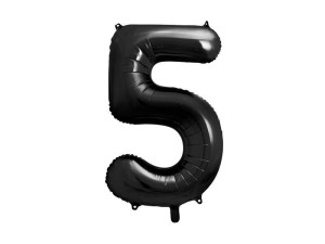 BALON FOLIOWY 5 CZARNY 86CM