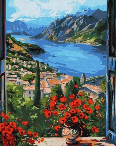 MALOWANIE PO NUMERACH - PRZYSTAŃ W GÓRACH 40X50CM