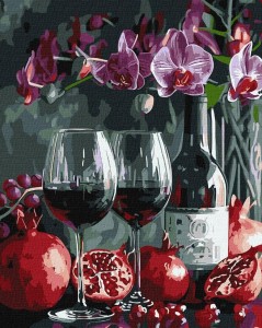 MALOWANIE PO NUMERACH - KWITNĄCA ORCHIDEA 40X50CM