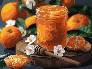 MALOWANIE PO NUMERACH - MIÓD MANDARYNKOWY 30X40CM