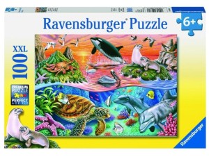 PUZZLE 100 WZBURZONY OCEAN XXL, RAVENSBURGER