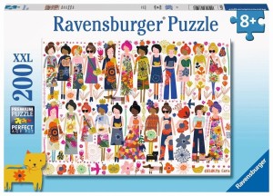 PUZZLE DLA DZIECI 200 PRZYJACIELE I KWIATY