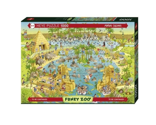 Puzzle 1000 Funky Zoo - Zoo pod piramidami, Heye