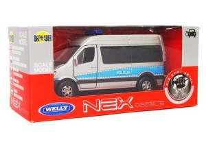 MERCEDES SPRINTER 1:34 POLICJA SREBRNY WELLY
