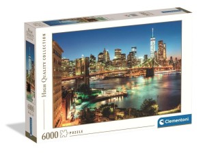 PUZZLE 6000 HQ BROOKLYN BRIDGE LIGHTS, CLEMENTONI