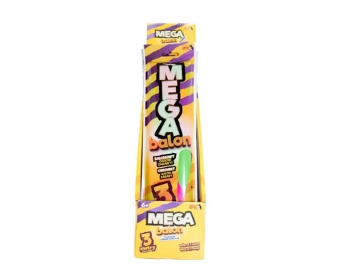 MegaBalon - różowo-zielone paski, EPEE
