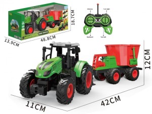 TRAKTOR R/C Z PRZYCZEPĄ 1:24 42X11X12CM, MADEJ